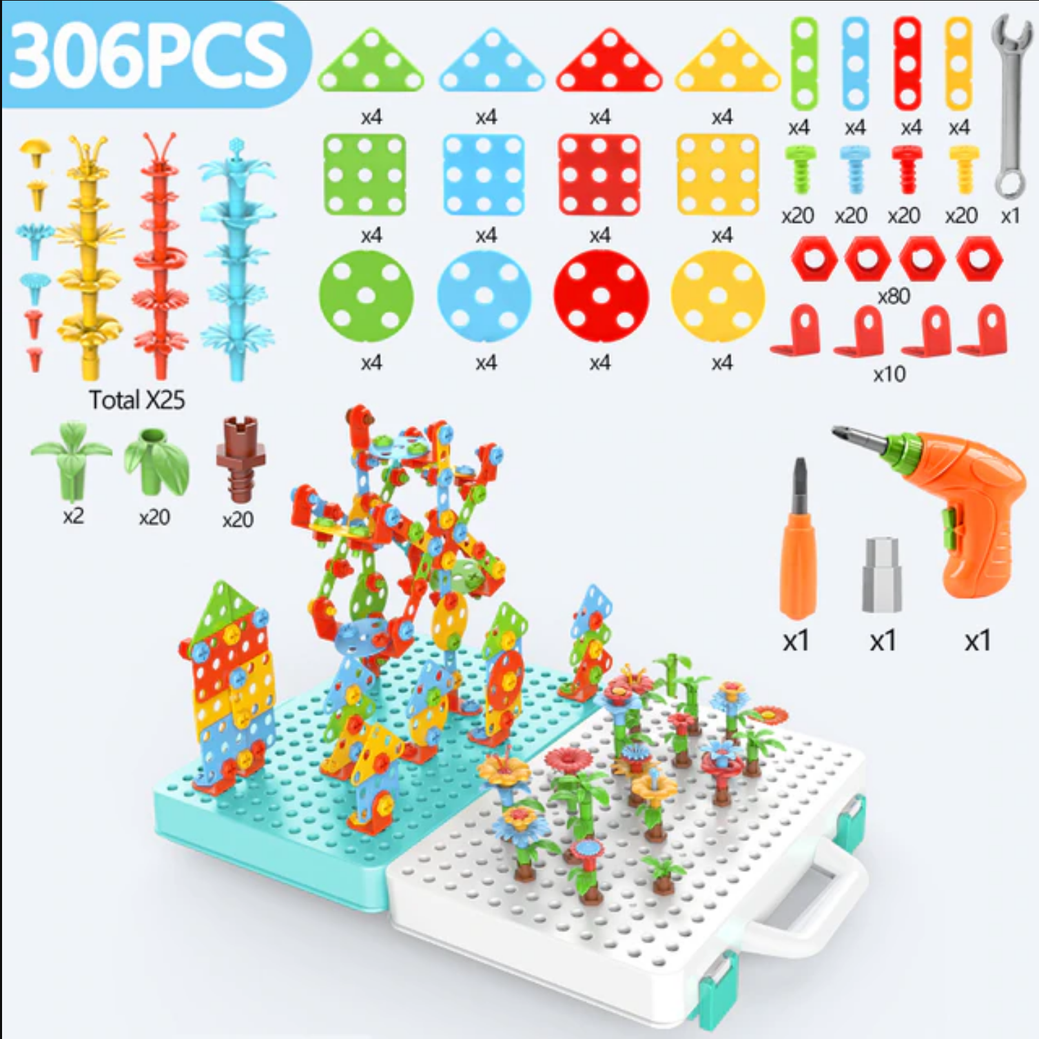 Children Electric Drill Screw Toys Diy Assembly