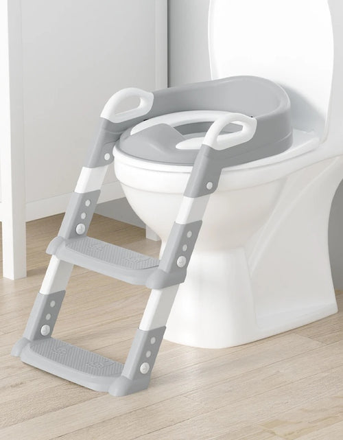 Load image into Gallery viewer, Children Toilet Seat Adjustable Step Stool with Handle
