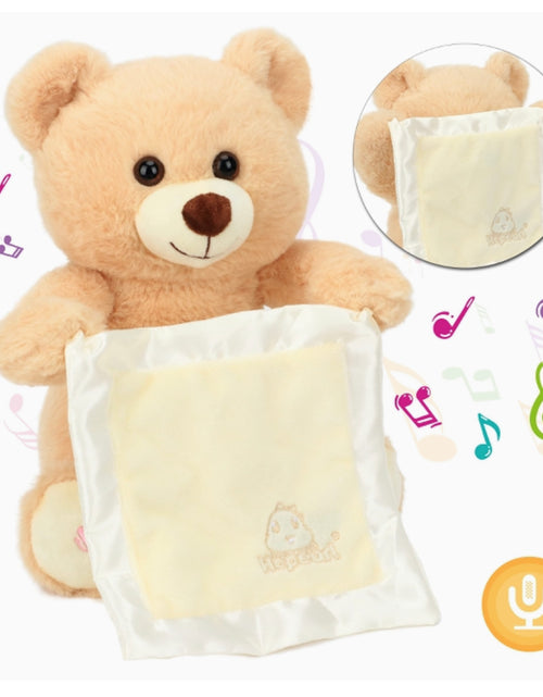 Load image into Gallery viewer, Cute Hide and Seek Peek-A-Boo Singing Teddy Bear
