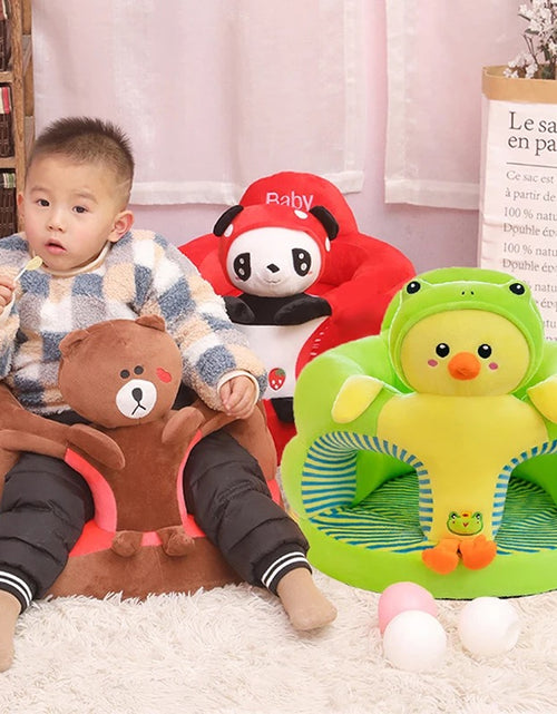 Load image into Gallery viewer, Baby Supportive Cute Plush Sofa Cover Learning to Sit (Only Cover)
