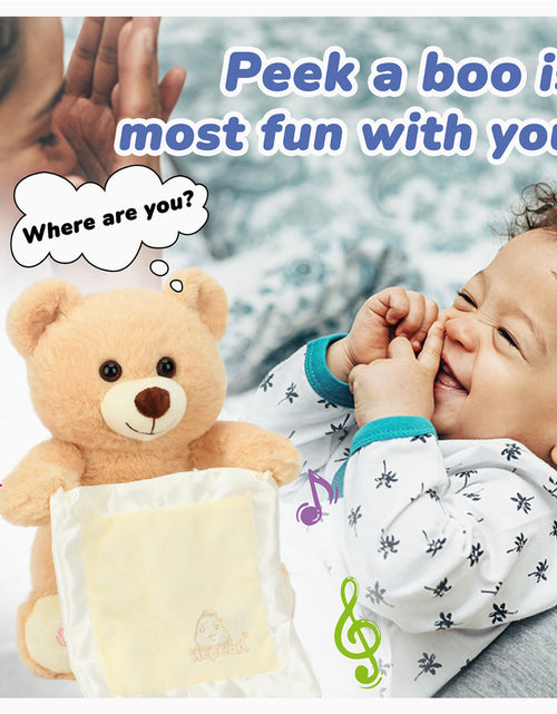 Load image into Gallery viewer, Cute Hide and Seek Peek-A-Boo Singing Teddy Bear
