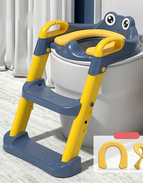 Load image into Gallery viewer, Children Toilet Seat Adjustable Step Stool with Handle
