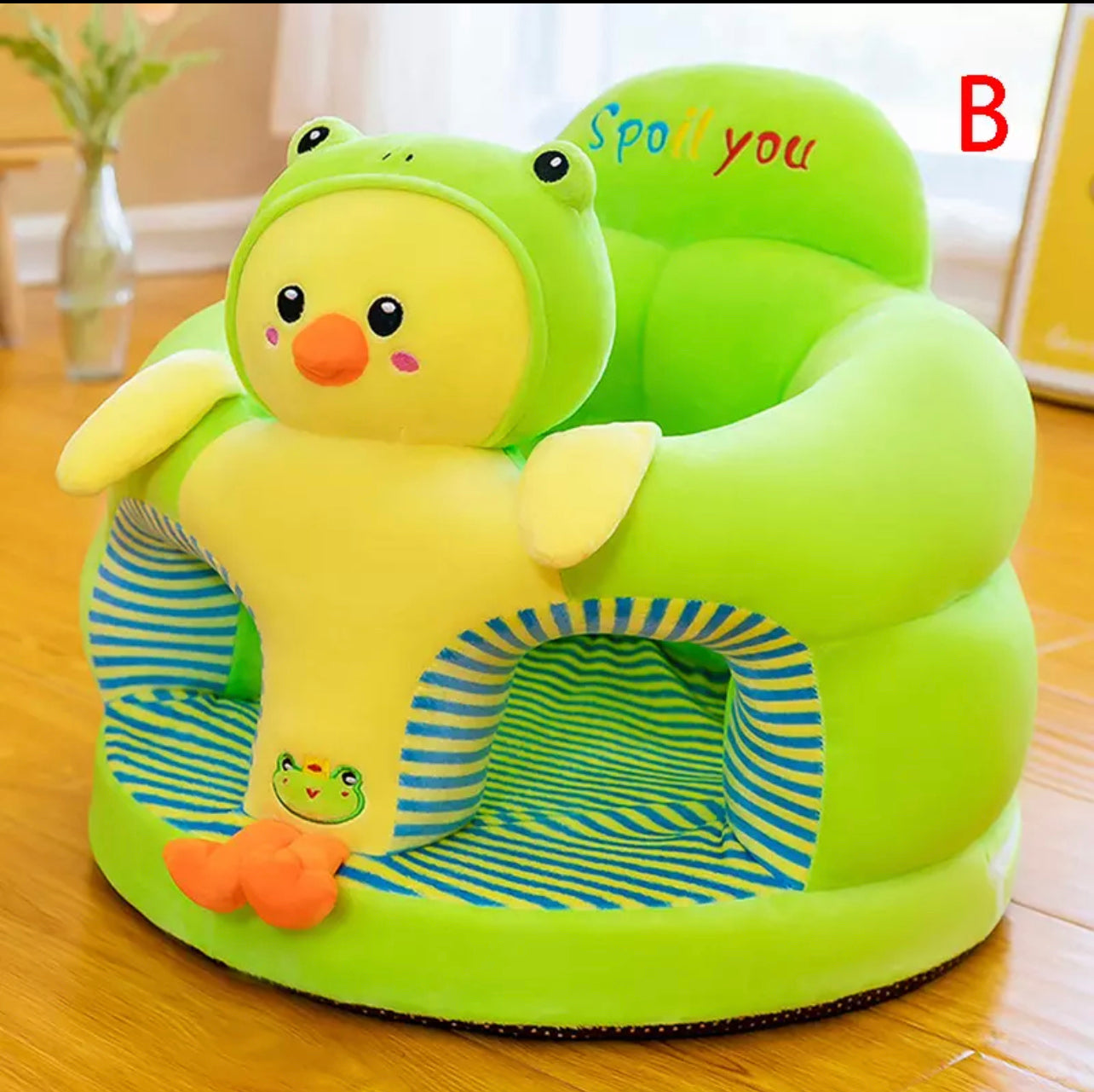 Baby Supportive Cute Plush Sofa Cover Learning to Sit Only Cover Pana Playhouse